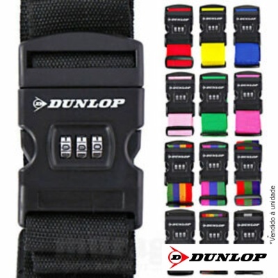 cinta ajustável preta com combinação numérica da Dunlop e várias cores disponíveis