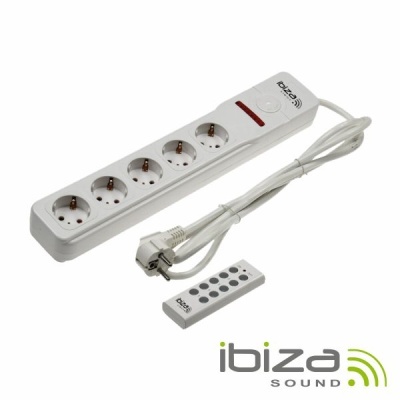 Tomada Elétrica C 5 Saídas Comando 3m Branco IBIZA