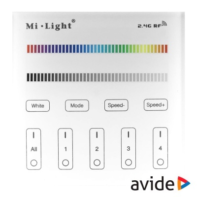 Controlo remoto Mi-Light para luz LED com paleta multicolor e botões