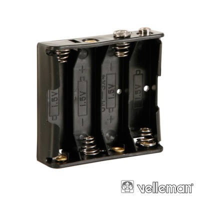 SUPORTE P 4 PILHAS AA C TERMINAIS CLIP