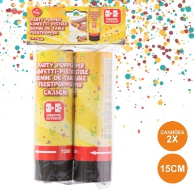 CANHÃO DE CONFETIS 15X4CM 2X