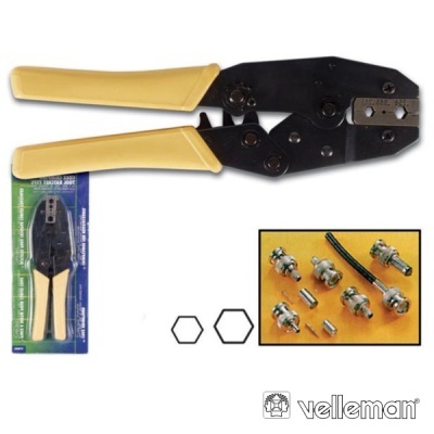 ALICATE DE CRAVAR FICHAS BNC RG58 -  RG59 VELLEMAN