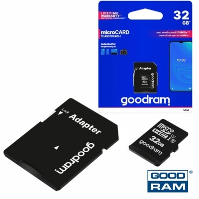 Cartão Memória Micro SD 32Gb Class10 Adaptador GOODRAM
