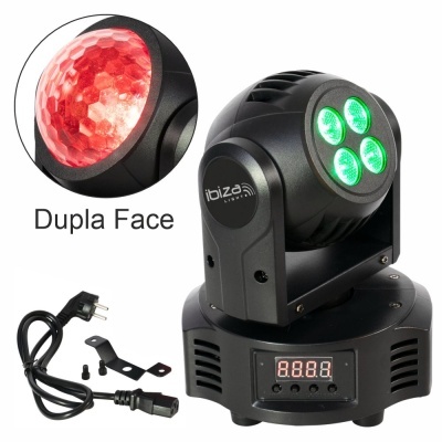 Moving Head 2 em 1 AstroWash 1x10W4x6W RGBW DMX IBIZA
