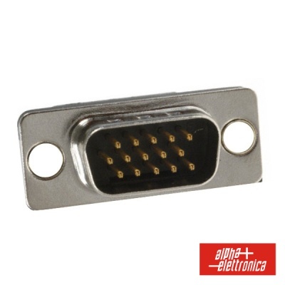 FICHA D-SUB 15P MACHO ALTA DENSIDADE P SOLDAR