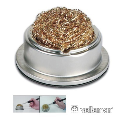 ESFREGÃO P LIMPEZA PONTAS FERROS SOLDAR C BASE VELLEMAN