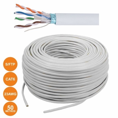 CABO FTP CAT6 4X2XAWG23 FLEXIVEL 50M CINZENTO