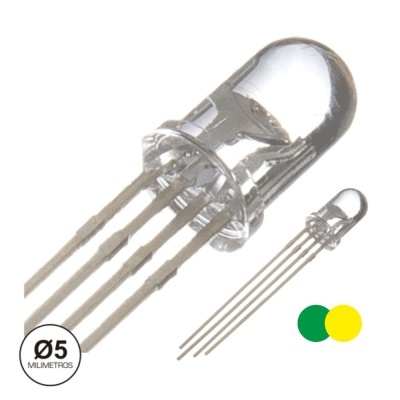 LED 5MM bicolor amareloverde 12V