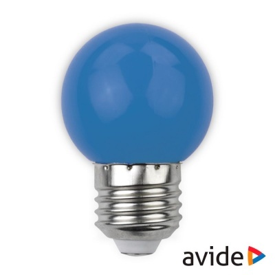 Lâmpada E27 1W LED Globo G45 Azul 30lm AVIDE