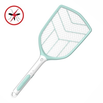 Raquete Mosquiteiro Elétrica 2em1 BrancoVerde Menta