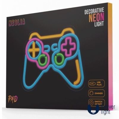 Luz LED Neon Em Forma de Comando Gaming