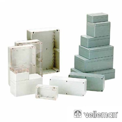 CAIXA ESTANQUE ABS CINZA ESCURO 64x58x35MM