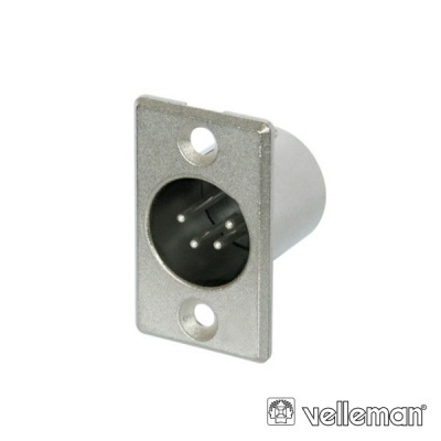 FICHA XLR 4P MACHO DE PAINEL