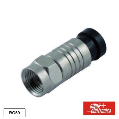 FICHA F MACHO COMPRESSÃO P CABO 6.1MM RG59