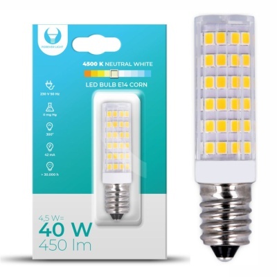 Lâmpada E14 4.5W 230V Corn 4500K 450lm