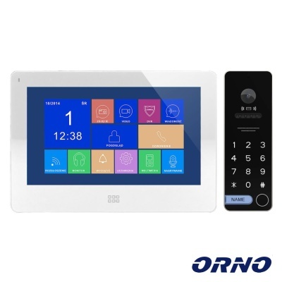 Vídeo Porteiro C Lcd 7" Cores LEDS Branco ORNO