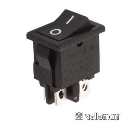 INTERRUPTOR BASCULANTE 5A-250V DPST ON-OFF VELLEMAN