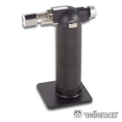 Isqueiro de mesa Velleman preto com base e bico metálico