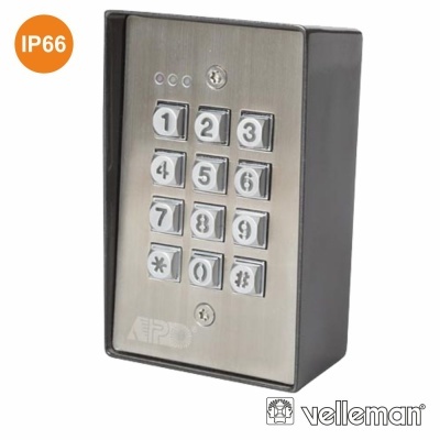 TECLADO ANTI-VANDALISMO E Á PROVA ÁGUA VELLEMAN