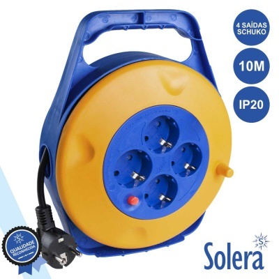 EXTENSÃO TOMADA ELÉTRICA C 4 SAÍDAS 10M SOLERA