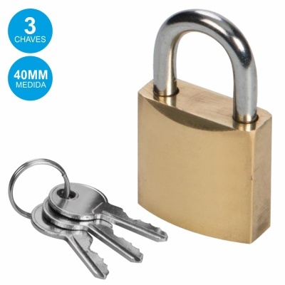 CADEADO 40MM C 3 CHAVES