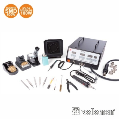 ESTAÇÃO DE SOLDAR E DESSOLDAR SMD 100W600W VELLEMAN