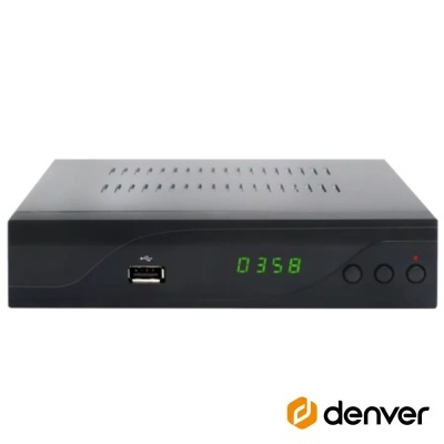 Receptor TDT FULL HD 1080P DVB-C Canais FTA USB DENVER