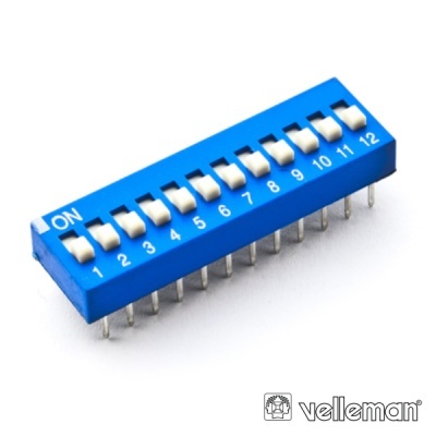 INTERRUPTOR DIP 12 POSIÇÕES VELLEMAN