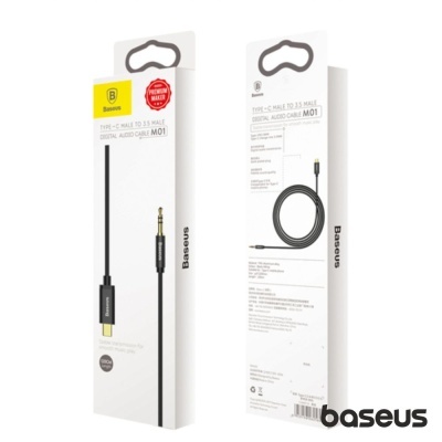 CABO USB-C 2.0 MACHO  JACK 3.5MM 1.2M PRETO BASEUS