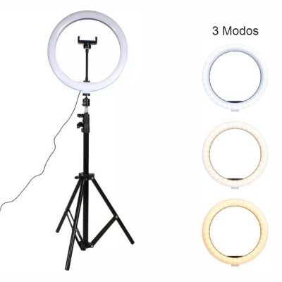 Ring Light Candeeiro de Estúdio 10W C Tripé Extensivel