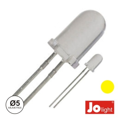 LED 5MM ALTO BRILHO AMARELO JOLIGHT