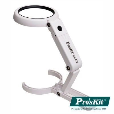 Lupa C Iluminação 8 LEDS PROSKIT