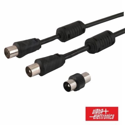 CABO COAXIAL MACHOFÊMEA PRETO 2M C FILTRO