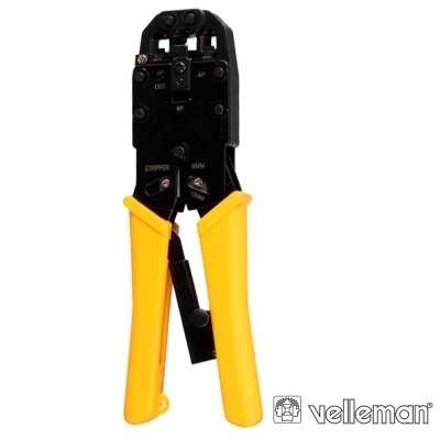 ALICATE DE CRAVAR 4P4C6P4C8P8CRJ10RJ11RJ45 VELLEMAN
