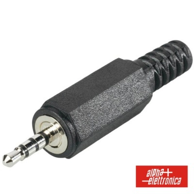 FICHA JACK 2.5MM MACHO VÍDEO 4P C PROTEÇÃO P SOLDAR