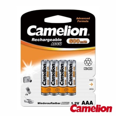 Bateria Ni-Mh AAA 1.2V 900ma 4x Blister CAMELION