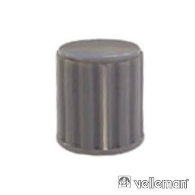 BOTÃO CINZA C LINHA BRANCA 14x16MM