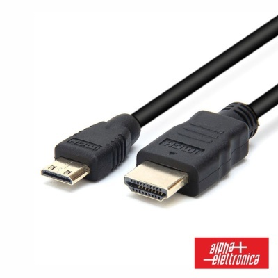 Cabo HDMI Dourado Macho  Mini HDMI Macho Preto 5m ALPHA