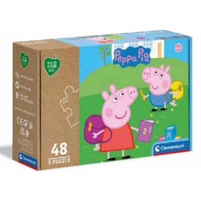 Caixa de puzzle Clementoni Peppa Pig 48 peças 3 puzzles