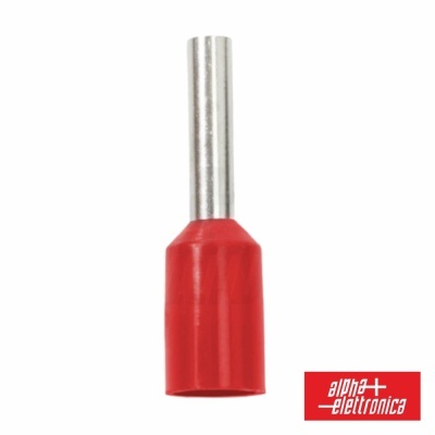 Terminal Ponteira Isolado 1.5mm 100x Vermelho ALPHA