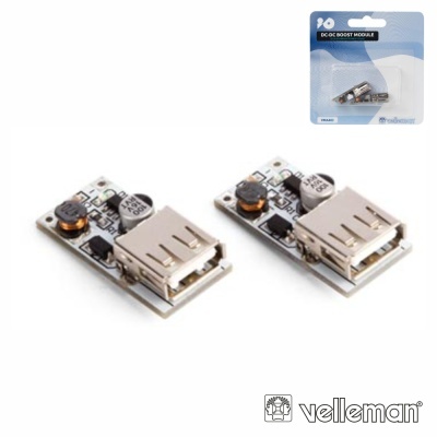 MÓDULO CONVERSOR DC 2.5-5V 600mA P USB 5V VELLEMAN