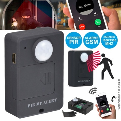 ALARME C SENSOR PIR CARTÃO GSM 85090018001900MHZ