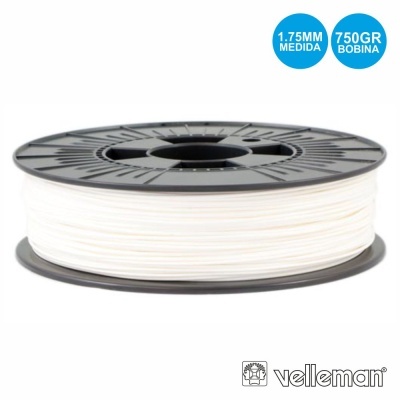 ROLO DE FILAMENTO P IMPRESSÃO 3D 1.75MM 750G BRANCO