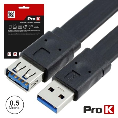 CABO USB-A 3.0 MACHO  FÊMEA 0.5M PROK