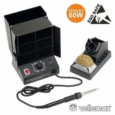 ESTAÇÃO DE SOLDAR 60W C EXTRATOR FUMO E SUPORTE VELLEMAN