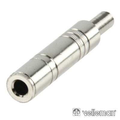 FICHA JACK 6.35MM FÊMEA MN PRATEADO C GUARDA CABO