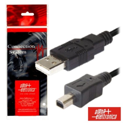 CABO USB-A 2.0 MACHO  MINI USB-B MACHO 1.8M POLYBAG