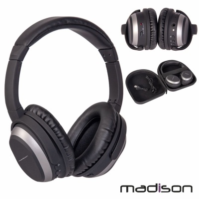 Auscultadores Bluetooth S Fios e Cancelamento Ruído MADISON