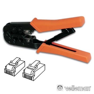 ALICATE DE CRAVAR 6P6C6P4C8P8CRJ12RJ45 VELLEMAN