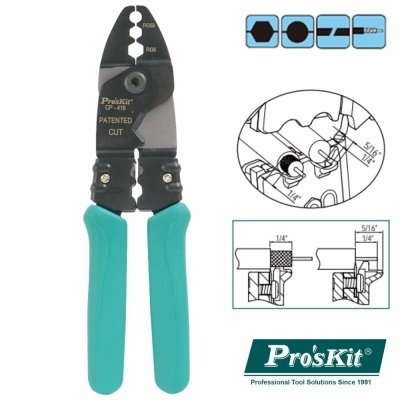 Alicate de corte e decapagem Pro'sKit CF-418 com punhos verdes